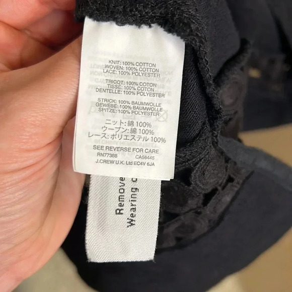 J. Crew Black Dress with Eyelet details Size L - Picture 4 of 6